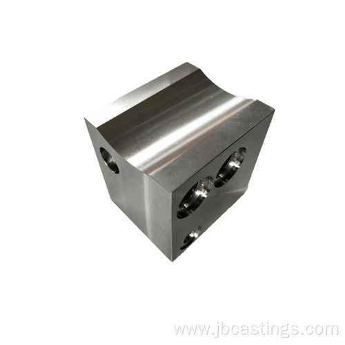 Steel Block CNC Machined Hydraulic Oil Valve Port